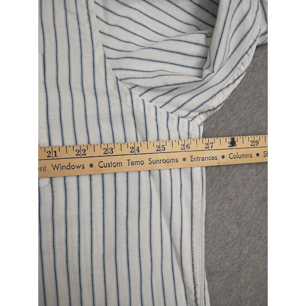 IZOD Saltwater Newport Oxford Shirt Mens XXL Blue White Striped Button Down NWT - Picture 8 of 10